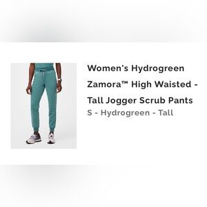 Figs Women's Hydrogreen Zamora High Waisted Jogger Scrub Pants